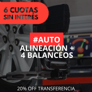 Alineación + 4  balanceos auto