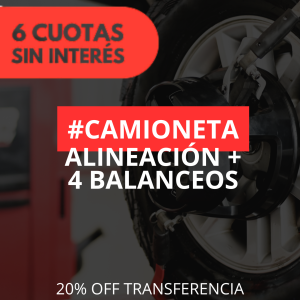 Alineación + 4 balanceos camioneta