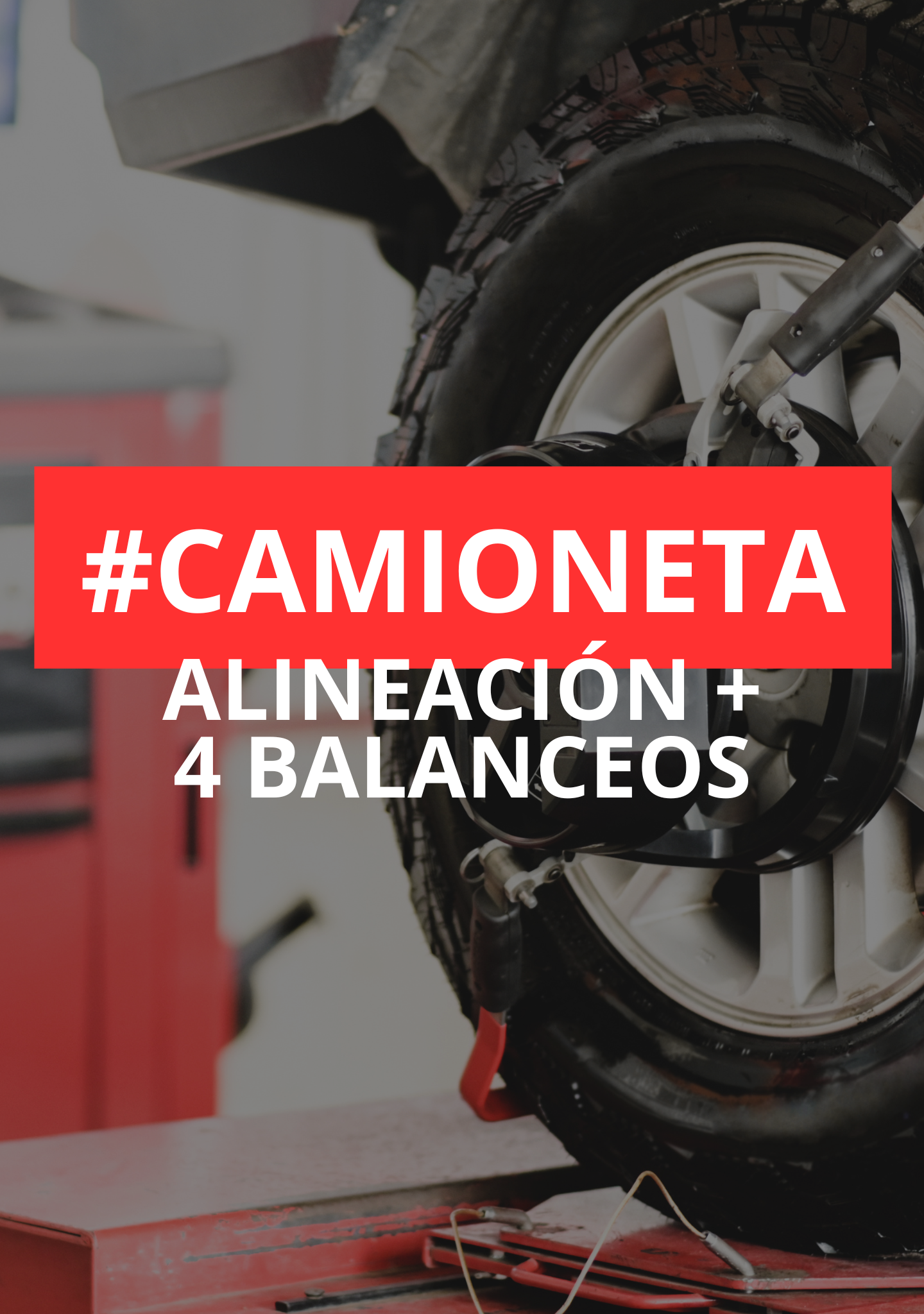 Alineación + 4 balanceos camioneta